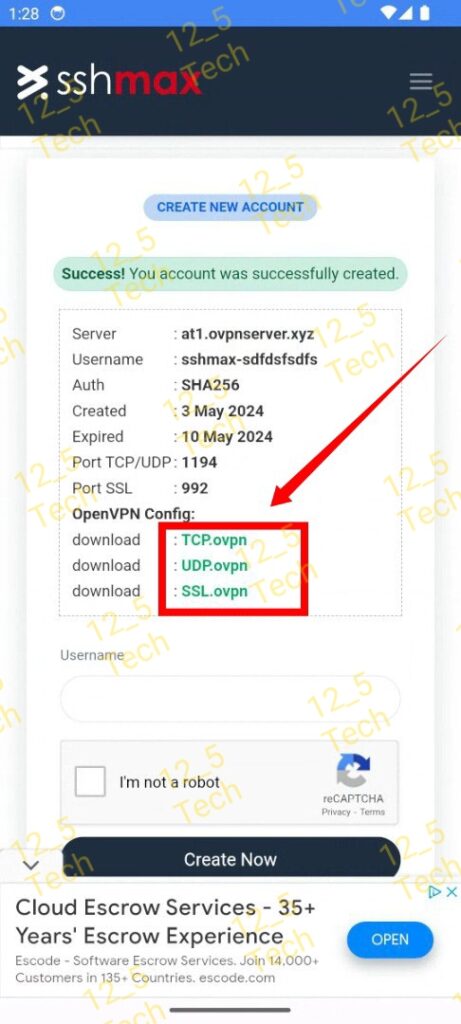 opebvpn configs from sshmax website