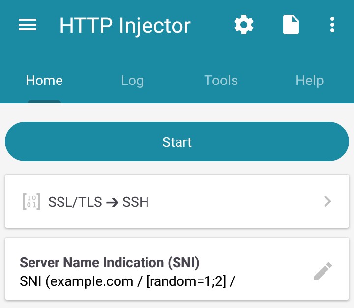 http injector homescreen