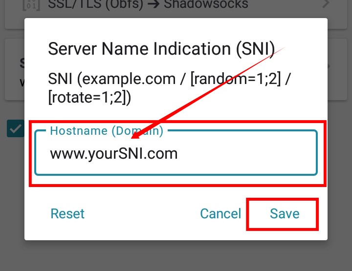 shadowsocks  tls obfuscation protocol  on http injector custom sni 