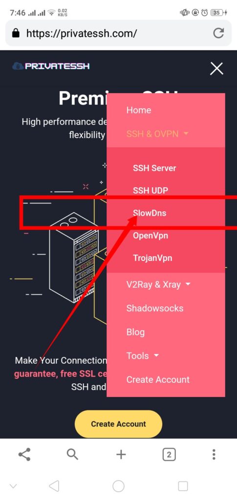 privatessh SLOWDNS