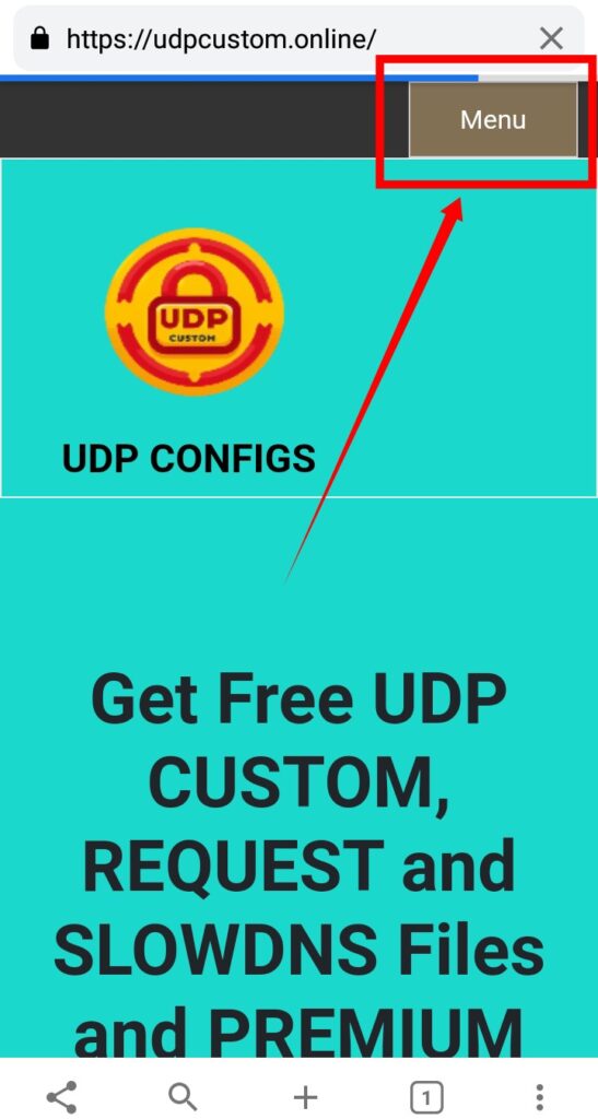 udpcustom  website menu